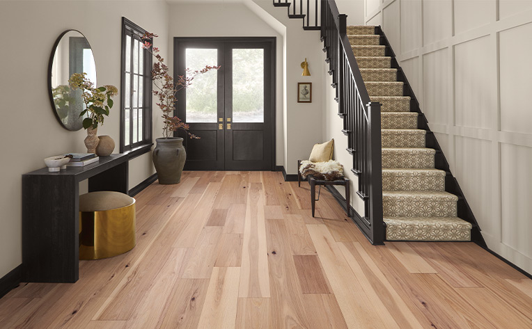 engineered hardwood in entryway